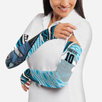 Personalized Cronulla Sutherland Sharks Arm Sleeves Aboriginal Dot Art - Dreamtime Rugby Mascot