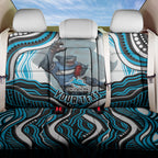 Personalized Cronulla Sutherland Sharks Back Car Seat Cover Aboriginal Dot Art - Dreamtime Rugby Mascot