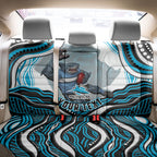 Personalized Cronulla Sutherland Sharks Back Car Seat Cover Aboriginal Dot Art - Dreamtime Rugby Mascot