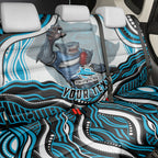 Personalized Cronulla Sutherland Sharks Back Car Seat Cover Aboriginal Dot Art - Dreamtime Rugby Mascot