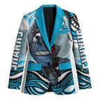 Personalized Cronulla Sutherland Sharks Blazer Aboriginal Dot Art - Dreamtime Rugby Mascot
