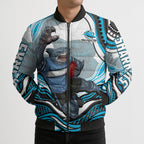 Personalized Cronulla Sutherland Sharks Bomber Puffer Jacket Aboriginal Dot Art - Dreamtime Rugby Mascot