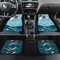 Personalized Cronulla Sutherland Sharks Car Mats Aboriginal Dot Art - Dreamtime Rugby Mascot