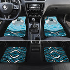 Personalized Cronulla Sutherland Sharks Car Mats Aboriginal Dot Art - Dreamtime Rugby Mascot
