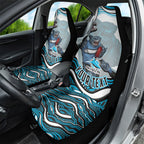 Personalized Cronulla Sutherland Sharks Car Seat Cover Aboriginal Dot Art - Dreamtime Rugby Mascot