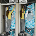 Personalized Cronulla Sutherland Sharks Door Cover Aboriginal Dot Art - Dreamtime Rugby Mascot