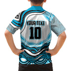 Personalized Cronulla Sutherland Sharks Hawaiian Shirt Aboriginal Dot Art - Dreamtime Rugby Mascot