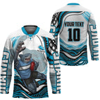 Personalized Cronulla Sutherland Sharks Hockey Jersey Aboriginal Dot Art - Dreamtime Rugby Mascot