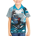 Personalized Cronulla Sutherland Sharks Kid Hawaiian Shirt Aboriginal Dot Art - Dreamtime Rugby Mascot
