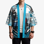 Personalized Cronulla Sutherland Sharks Kimono Aboriginal Dot Art - Dreamtime Rugby Mascot
