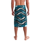 Personalized Cronulla Sutherland Sharks Lavalava Aboriginal Dot Art - Dreamtime Rugby Mascot