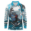 Personalized Cronulla Sutherland Sharks Long Sleeve Polo Shirt Aboriginal Dot Art - Dreamtime Rugby Mascot