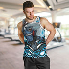 Personalized Cronulla Sutherland Sharks Men Tank Top Aboriginal Dot Art - Dreamtime Rugby Mascot