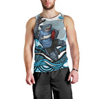 Personalized Cronulla Sutherland Sharks Men Tank Top Aboriginal Dot Art - Dreamtime Rugby Mascot
