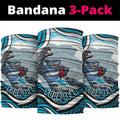 Personalized Cronulla Sutherland Sharks Neck Gaiter Aboriginal Dot Art - Dreamtime Rugby Mascot
