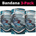 Personalized Cronulla Sutherland Sharks Neck Gaiter Aboriginal Dot Art - Dreamtime Rugby Mascot