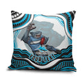 Personalized Cronulla Sutherland Sharks Pillow Cover Aboriginal Dot Art - Dreamtime Rugby Mascot