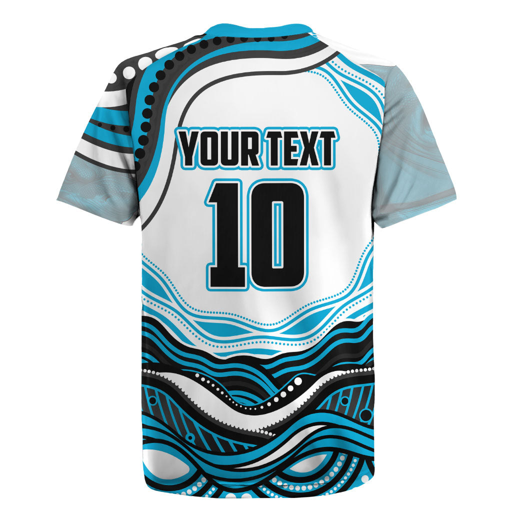 Personalized Cronulla Sutherland Sharks Rugby Jersey Aboriginal Dot Art - Dreamtime Rugby Mascot