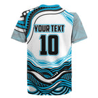 Personalized Cronulla Sutherland Sharks Rugby Jersey Aboriginal Dot Art - Dreamtime Rugby Mascot