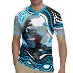 Personalized Cronulla Sutherland Sharks Rugby Jersey Aboriginal Dot Art - Dreamtime Rugby Mascot