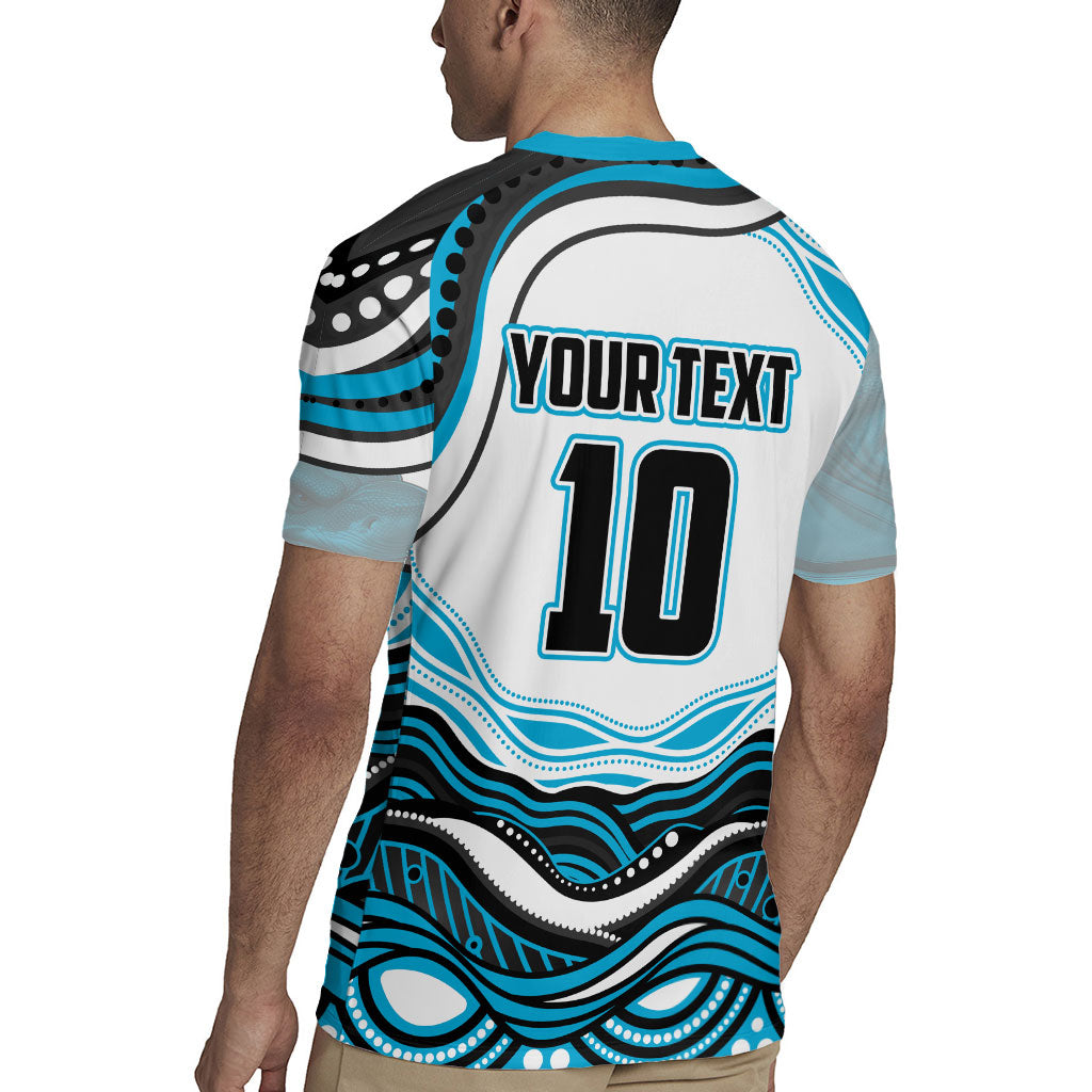 Personalized Cronulla Sutherland Sharks Rugby Jersey Aboriginal Dot Art - Dreamtime Rugby Mascot