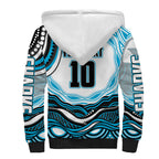 Personalized Cronulla Sutherland Sharks Sherpa Hoodie Aboriginal Dot Art - Dreamtime Rugby Mascot
