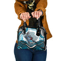 Personalized Cronulla Sutherland Sharks Shoulder Handbag Aboriginal Dot Art - Dreamtime Rugby Mascot