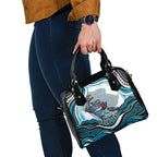 Personalized Cronulla Sutherland Sharks Shoulder Handbag Aboriginal Dot Art - Dreamtime Rugby Mascot
