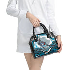 Personalized Cronulla Sutherland Sharks Shoulder Handbag Aboriginal Dot Art - Dreamtime Rugby Mascot