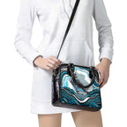 Personalized Cronulla Sutherland Sharks Shoulder Handbag Aboriginal Dot Art - Dreamtime Rugby Mascot
