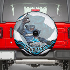 Personalized Cronulla Sutherland Sharks Spare Tire Cover Aboriginal Dot Art - Dreamtime Rugby Mascot