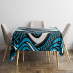 Personalized Cronulla Sutherland Sharks Tablecloth Aboriginal Dot Art - Dreamtime Rugby Mascot