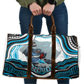 Personalized Cronulla Sutherland Sharks Travel Bag Aboriginal Dot Art - Dreamtime Rugby Mascot