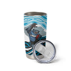 Personalized Cronulla Sutherland Sharks Tumbler Cup Aboriginal Dot Art - Dreamtime Rugby Mascot