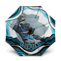 Personalized Cronulla Sutherland Sharks Umbrella Aboriginal Dot Art - Dreamtime Rugby Mascot