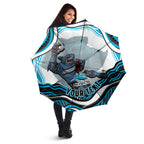 Personalized Cronulla Sutherland Sharks Umbrella Aboriginal Dot Art - Dreamtime Rugby Mascot