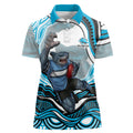 Personalized Cronulla Sutherland Sharks Women Polo Shirt Aboriginal Dot Art - Dreamtime Rugby Mascot