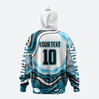 Personalized Cronulla Sutherland Sharks Zip Hoodie Aboriginal Dot Art - Dreamtime Rugby Mascot