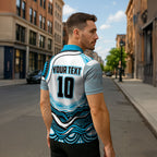 Personalized Cronulla Sutherland Sharks Zipper Polo Shirt Aboriginal Dot Art - Dreamtime Rugby Mascot