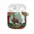 Personalized South Sydney Rabbitohs AirPods Case Aboriginal Dot Art - Dreamtime Rugby Mascot