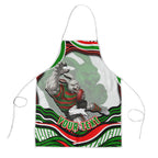 Personalized South Sydney Rabbitohs Apron Aboriginal Dot Art - Dreamtime Rugby Mascot