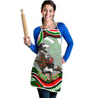 Personalized South Sydney Rabbitohs Apron Aboriginal Dot Art - Dreamtime Rugby Mascot