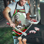 Personalized South Sydney Rabbitohs Apron Aboriginal Dot Art - Dreamtime Rugby Mascot