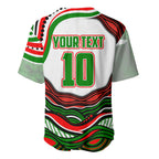 Personalized South Sydney Rabbitohs Baseball Jersey Aboriginal Dot Art - Dreamtime Rugby Mascot