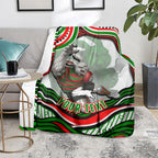 Personalized South Sydney Rabbitohs Blanket Aboriginal Dot Art - Dreamtime Rugby Mascot