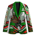 Personalized South Sydney Rabbitohs Blazer Aboriginal Dot Art - Dreamtime Rugby Mascot