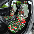 Personalized South Sydney Rabbitohs Car Seat Cover Aboriginal Dot Art - Dreamtime Rugby Mascot