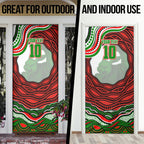 Personalized South Sydney Rabbitohs Door Cover Aboriginal Dot Art - Dreamtime Rugby Mascot