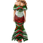 Personalized South Sydney Rabbitohs Family Matching Mermaid Dress and Hawaiian Shirt Aboriginal Dot Art - Dreamtime Rugby Mascot