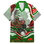 Personalized South Sydney Rabbitohs Hawaiian Shirt Aboriginal Dot Art - Dreamtime Rugby Mascot